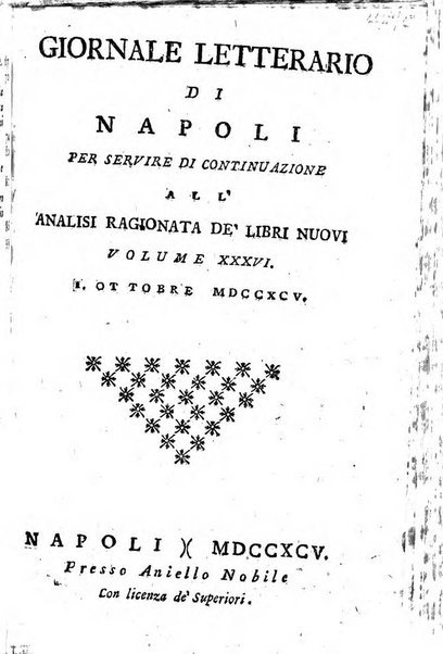 Giornale letterario di Napoli per servire di continuazione all'Analisi ragionata de' libri nuovi